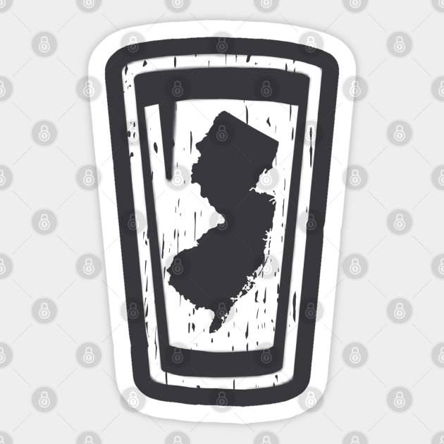 2-SIDED NJ DRINK LOCAL - PINT GLASS Sticker by ATOMIC PASSION